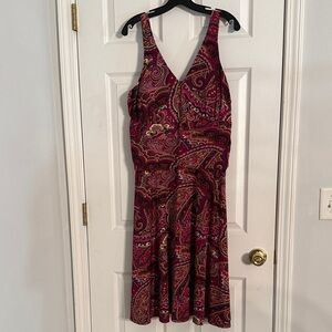 Paisley Print Sleeveless Dress
